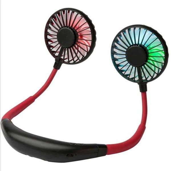 USB Fan With Aromatherapy diffuser Portable Electric Fan Mini Cooling fan Rechargeable Hanging Neck Fan With Light M250702