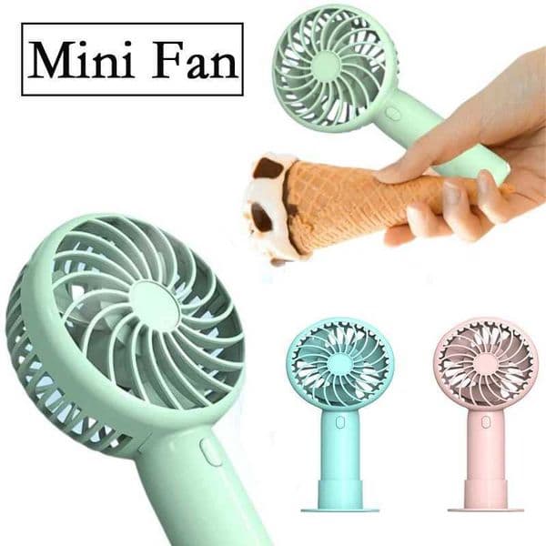 Portable Fan Mini Handheld Electric Fan USB Rechargeable Handheld Small Pocket Fan for Home Outdoor Travel Camping Air Cooler XJ250702