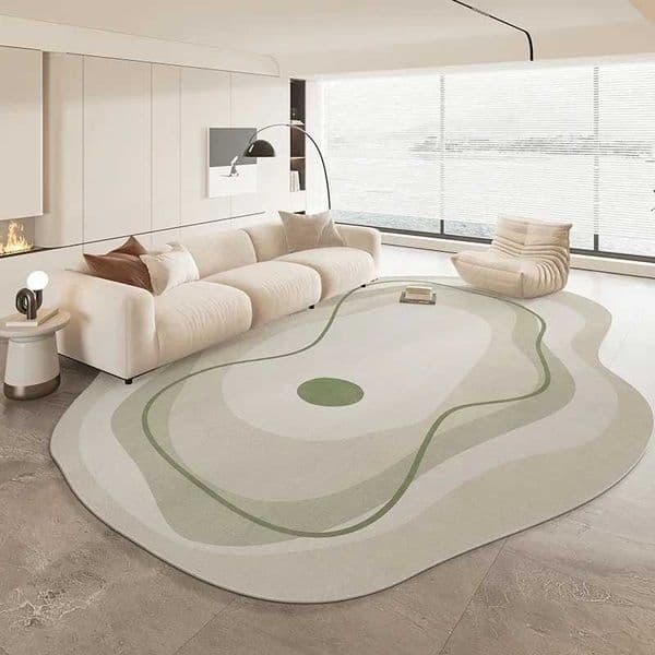 Special Shaped Cream Style French Carpet New Living Room Highend Light Irregular Carpets Waterproof Nonslip Home Rug l250702 W251011