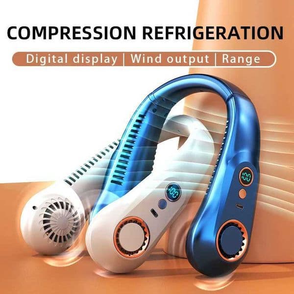 A Durable Portable Mini Silent Fan Without Fan Blades on the Neck Providing USB Charging for Students Sports Offices Digital XJ250702