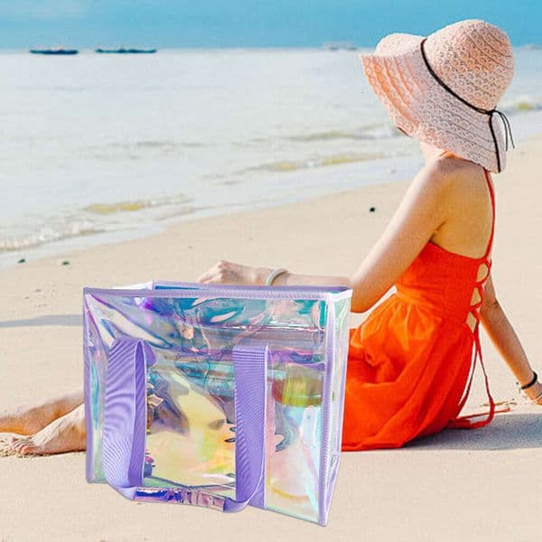 Symphony PVC Women's Handbag Fashionable Colorful Crossbody Beach Waterproof Swimming Large Capacity Makeup Bag