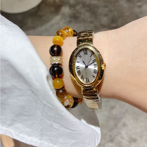 fashionable ladies' watch measures 32x23mm and comes in multiple color faces to choose from, making it more suitable for matching with clothing. Free shipping