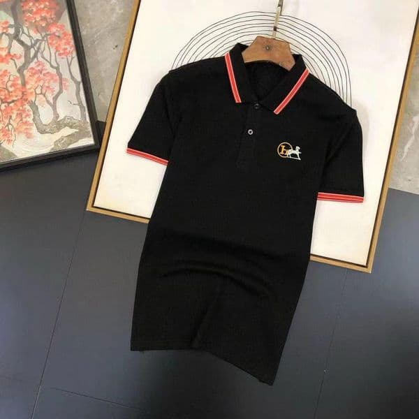 Summer Mens Polos Tshirts Leather Designers T Shirts High Street Short Sleeves Man Polo Shirt Brand Tops Chothes Tees Asian Size S-4XL