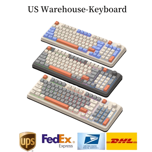 Mechanical Feel Keyboard with Knob - Wired RGB Backlit Gaming Keyboard 3-Color Splice Design Ultra-Thin Ergonomic Keyboard for PC Laptop Desktop Computer