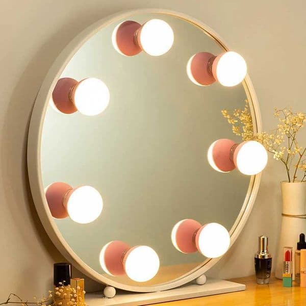 LED Suction Cup Makeup Vanity Light Bulbs USB Rechargeable Wireless Touch Switch Stepless Dimming Mirror Lights for Dress Table Z250702