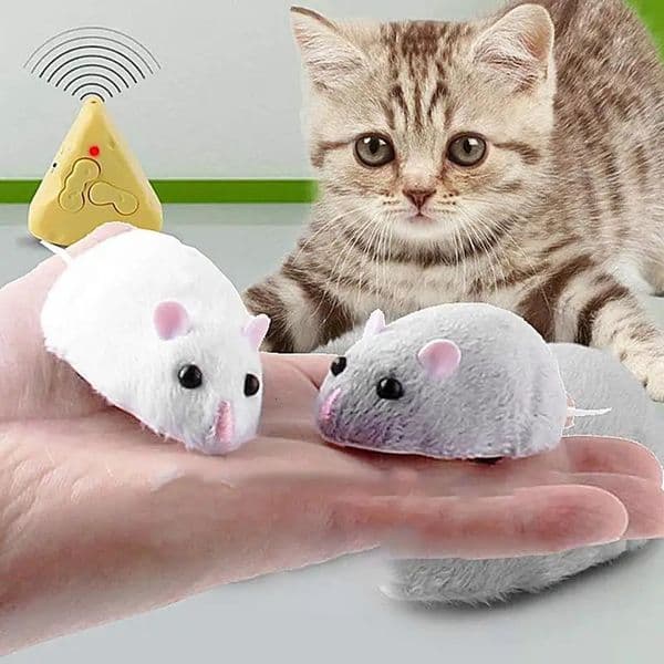 Remote-Controlled Rats Toy Battery Powered Electronic Rats Cat Toy Hunting Companion Funny Cat Mice Toys Pet Cats Supplies 250703