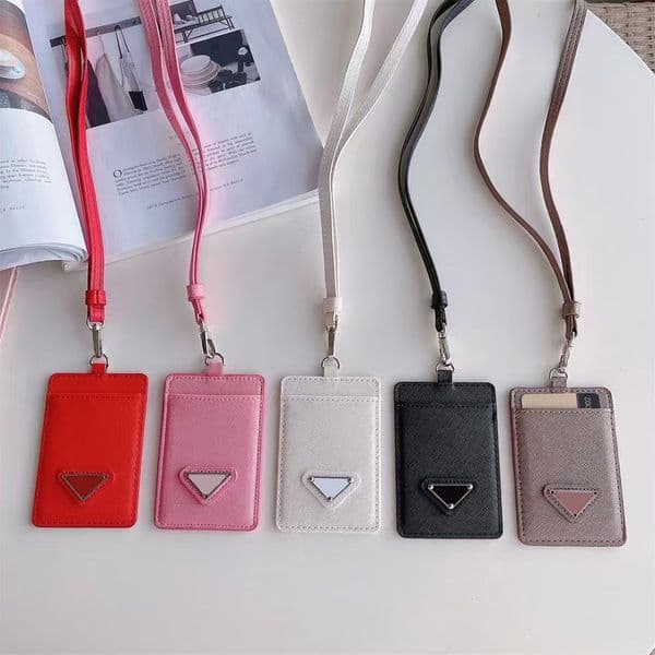 Designer wallet coin purse passport pouch ID case card holder pocket women bag vintage pebble cardholder credit card Lanyards