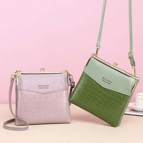 New Crocodile Pattern Phone Single Shoulder Crossbody Women's Bag Long Wallet