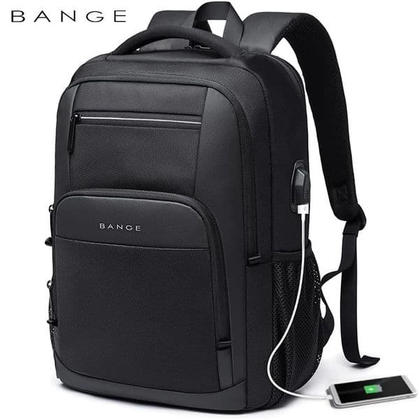 BANGE Travel Waterproof Backpack with USB Charging Port Fit 156 Inch Laptop Backpacks for Men and Women Teenager School Bags 250703BJ