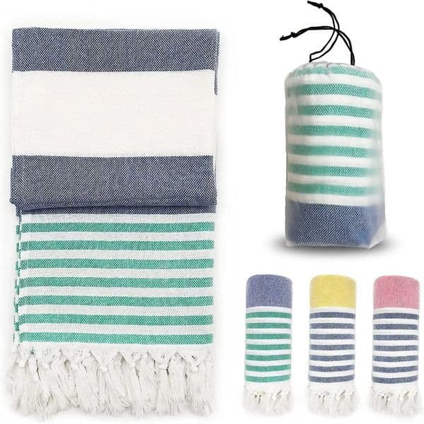 Turkish Beach Towel 397 Oversized Quick Dry Sand Free Bath Pool Gym and Bathroom 250703