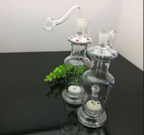 Smoking Pipes European and American popular color-dotted vase glass cigarette kettle Great Pyrex
