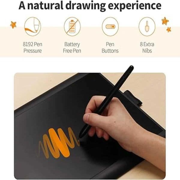 GAOMON M10K Graphic Tablet for Drawing/Art Digital/Architecture/Engineering Student with 8192 Levels Passive Stylus X2507041