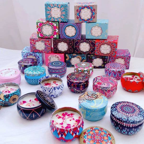 Soybean wax dried flower scented candleWedding companion gift birthday gift floral fragrance incense candle W250704 K260209