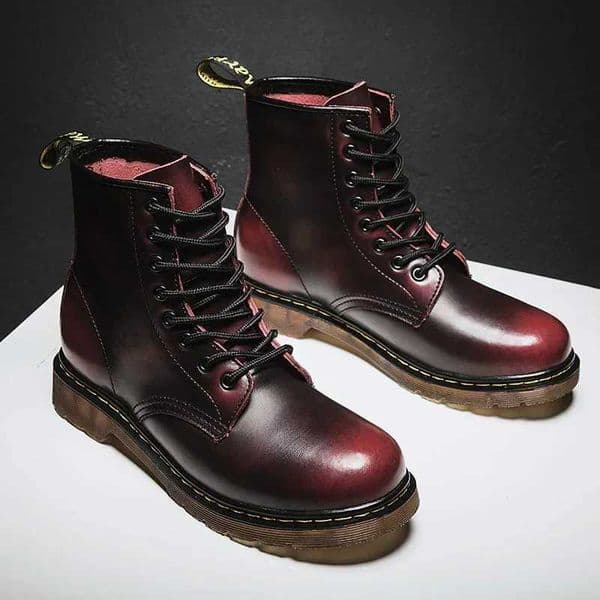 New Couple Boots Genuine Leather Motorcycle Shoes Breathable Waterproof Anti-Slip Warm Cotton Mens Womens Fashion Ankle Boots Z250704