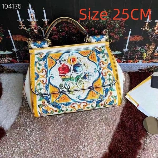 10a Designer Bag Genuine Leather handbag Printed High-end Womens Sicily Single Crossbody Carrying Fashionable Shoulder Bag New portable large capacity tote purse