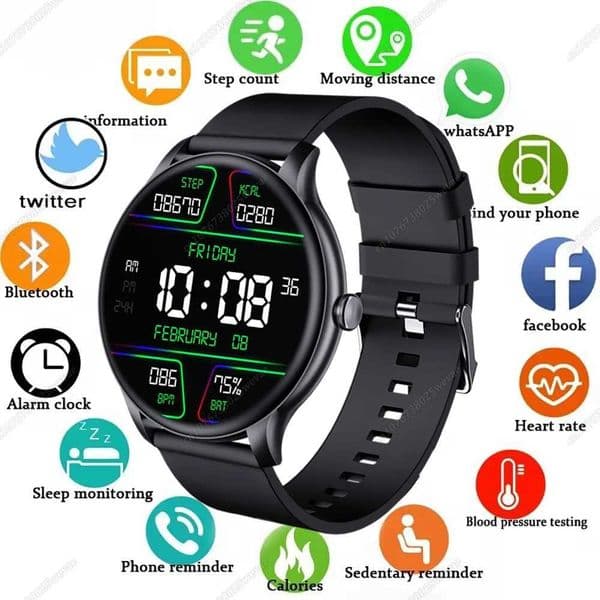2025 New Smart Watch Men Women Full Touch Screen Sport Fitness Watch IP67 Waterproof Android IOS Smartwatch XJ250705