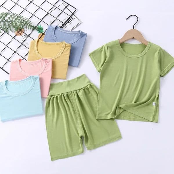 Spring Summer Baby Girls Clothes Pajamas Sets Kids Boy Modal Homewear Modal Nightwear Childrens Indoor Clothing Pijamas Suit 250704