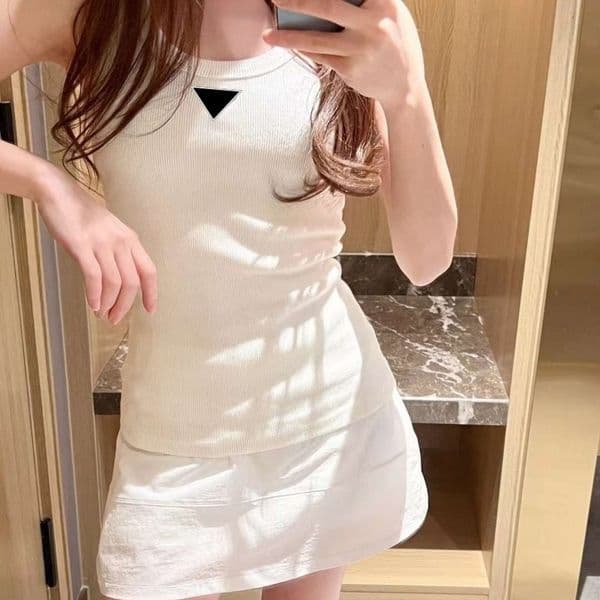 Women Knits Shirt Vest Sweaters Sleeveless Tees Short Tops Slim Top Summer Casual Women Clothing S-L