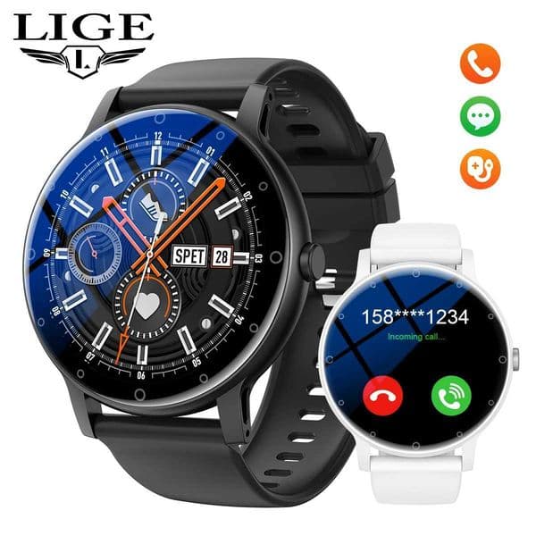LIGE Call Smart Watch Men Outdoor Sports Fitness Watches Health Monitor Waterproof For Android IOS Smartwatch Women XJ250705