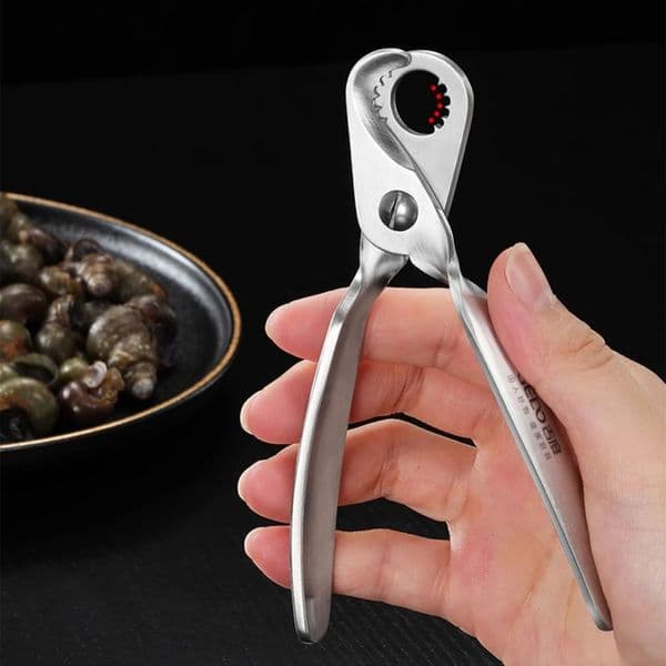 LFGB Certification Pure 304 Stainless Steel Snail Cutting Tongs Ultra Thick Widen Handle Conch Cutter Kitchen Seafood Tool 250703