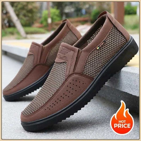 Lightweight low-top walking sneakers outdoor fishing park and sports Rubber sole Breathable loafers for men Y250707