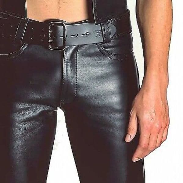 2023 Solid Color Mens PU Leather Pants Casual Punk Style Fashion Streetwear Trousers Large Size 5XL Ropa Hombre 250704BANJIA