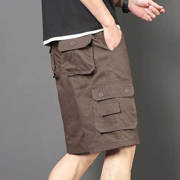 Loose Half Multi Pocket Wide Long Baggy Mens Cargo Shorts Solid Male Short Pants Bermuda Summer Big and Tall in Designer Y2k 250704