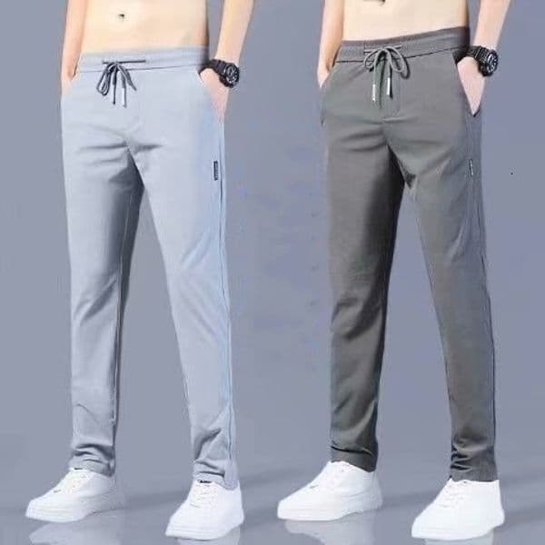 Litywei Mens Pants Casual Pants Mens Straight Loose Trendy Summer Ultra-thin Ice Silk Sports Pants Long 250704