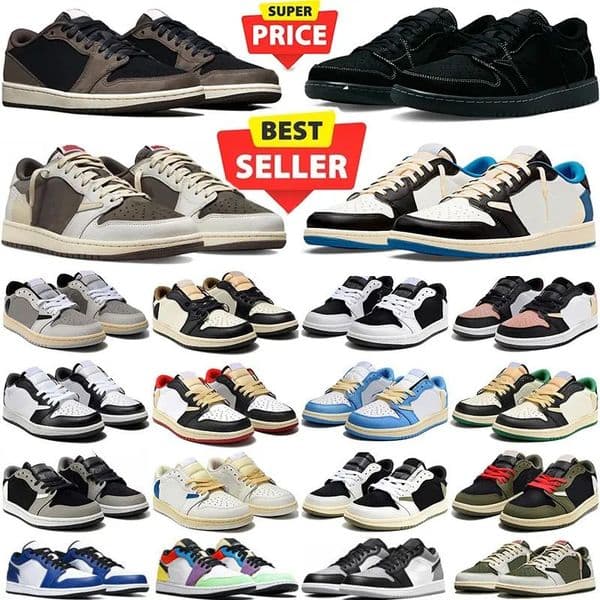 Designer Low Basketball Shoes Wolf Carbon Arctic Punch Black Toe Fragment Reverse Mocha Grey Camo Trainers Women Sneakers EUR 35-48