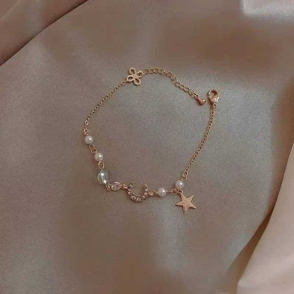 Bracelet Female Niche Design Bracelet Trendy Fashion Simple Bracelet Best Friend Star And Moon Pearl Bracelet Women Luxury Bracelet XJ250707