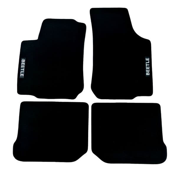 Car Floor Mats For VW New Beetle Velour Waterproof Black Carpet Rugs Auto Liners