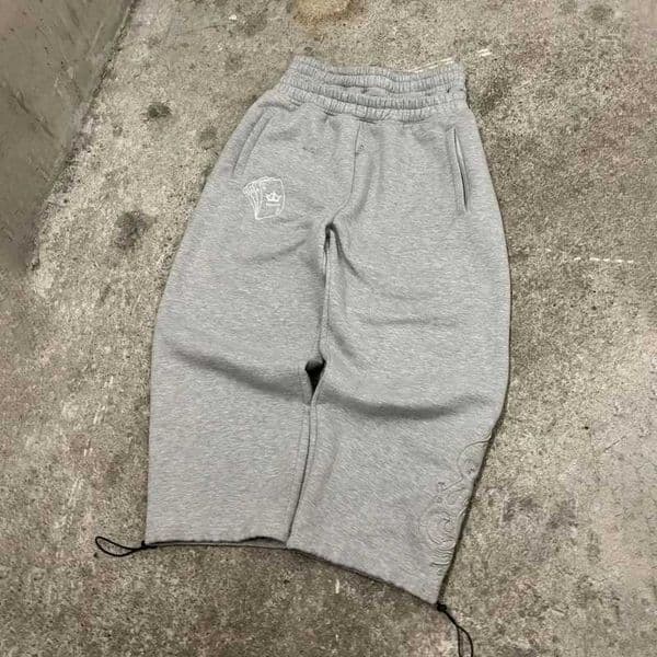 Y2k Embroidered Double Waist Jogging Pants Gothic Hip Hop Street Wear Mens and Womens Loose Fake Two Piece Sports Pants L251015