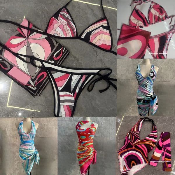 Summer beach wear swimsuits coverups woman one piece bikini designer swimwear Vintage high cut thong Bathing Suit vacation Luxury Summer Surf Beachwear
