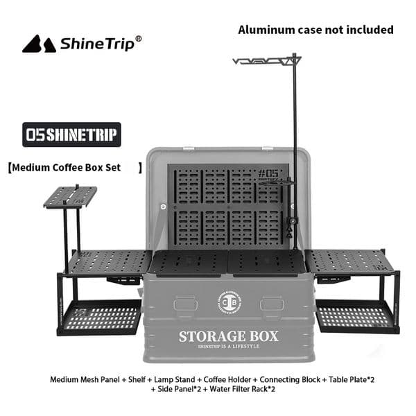 ShineTrip Outdoor 05 Series Camping IGT Aluminium Case Lightweight Modular Combination Accessories with Aluminium Coffee Case