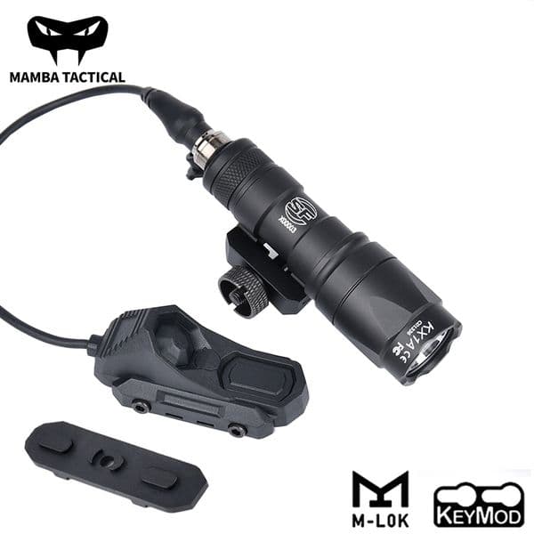 Tactical Surefir Flashlight SF M300 M600 Weapon Light AXON Switch Fit 20mm Picatinny MLOK KEYMOD Rail Airsoft Hunting Gun Lamp
