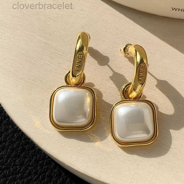 Earrings Designer For Pearl Women 18K Gold Plated Brand Letters Gold Stud With Box For Party Weddings Jewelry Gift