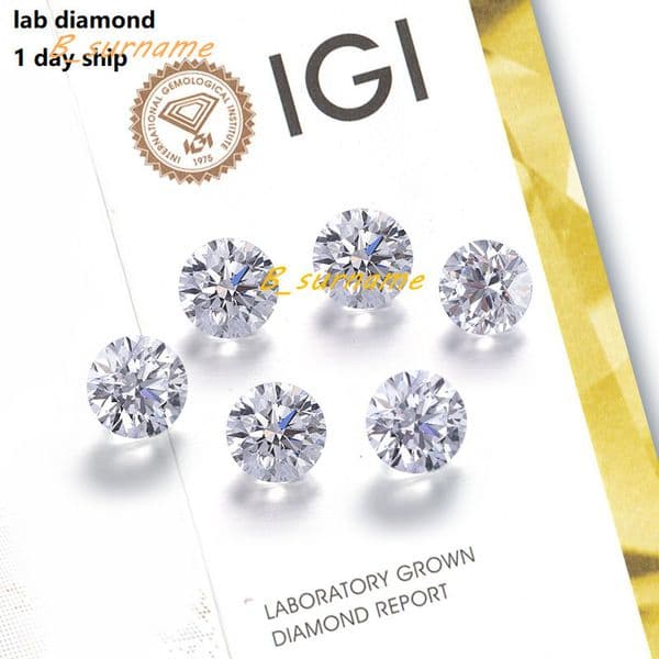 Lab Grown Hpht Diamond 0.5ct IGI Certified Diamonds D Color Vs VVS IGI Certified Diamonds