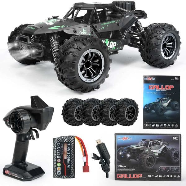 TINGEN 1 16 Fast Brush RC for Boys and Adults Max 50+ MTPH 1 AA Lithium Battery Max 50+ MPH Waterproof Remote Control Car Z250707