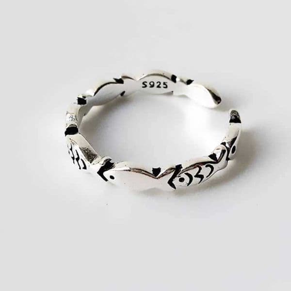 925 Sterling Silver Fish Adjustable Rings For Women Wedding Luxury Jewelry Wholesale Everything Money 925 XJ250707