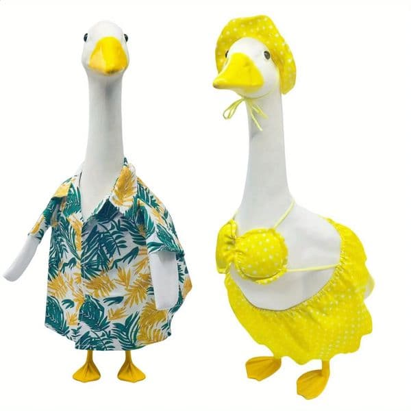 23 Inch Hawaiian Goose Outfit Bikini Porch Clothes Lawn Costume Dress for Home Yard Statue Holiday Summer Decor 250707