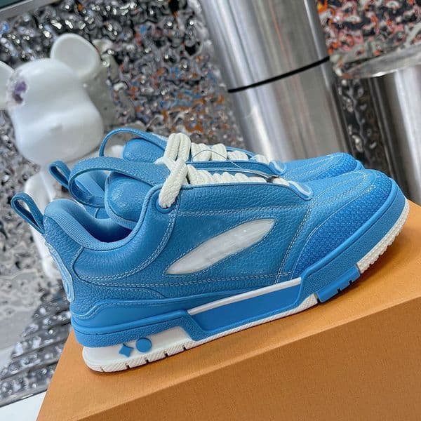 Summer Men 90S Designer Skateboard shoes Fashionable Men Womens blue running shoes printed decoration on the upper outdoor street casual shoes Size 35-46
