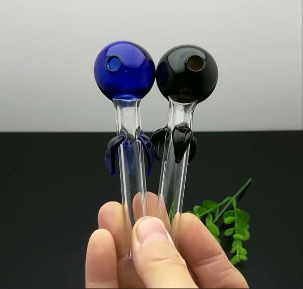 Smoking Pipes Colorful disc Flower Color Bubble straight pipe Glass water hookah Handle