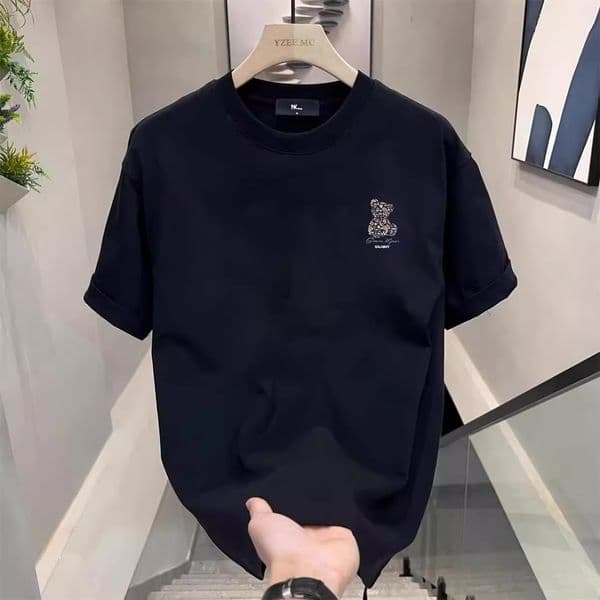 T-Shirts Tees Polos for man The new summer men's printed T-shirt made of pure cotton is trendy and versatile with a round neck Home Casual polo Men's Clothing