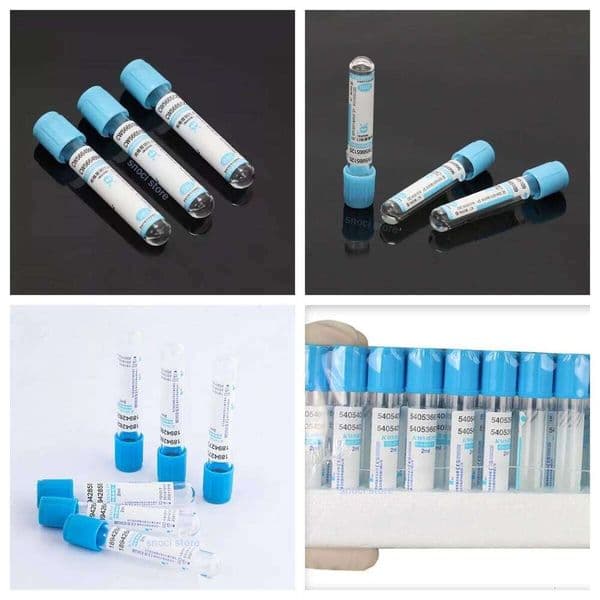 2ml/5ml/10ml Sterile Vacuum Buffered Sodium Citrate 1:9 Blood Collection Coagulation Tubes Plastic Tube Lab Supplies 32654