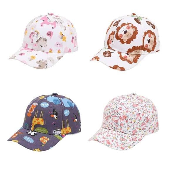 Summer Children Snapback Hat Cartoon Girls and Boys Visor Outdoor Baby Baseball Cap Toddler Sun Hats for Kids ddmythur