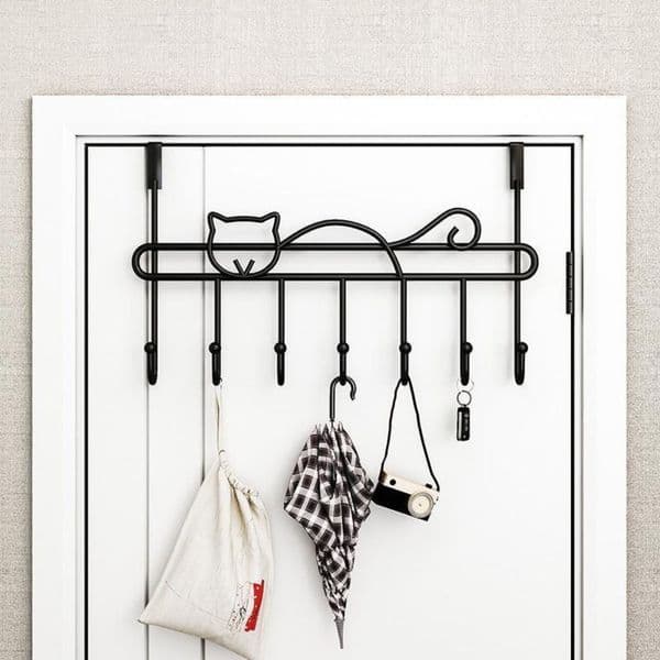 High Quality Punch-free Bathroom Organizer Good Load-Bearing Iron Art Towel Hanger Rack Home Coat Hanger Door Hook
