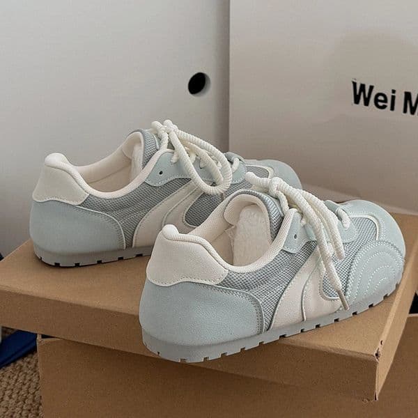 Round Toe Flat Casual Shoes Spring de Trainers Womens Breathable Thin Bottom Sports Flat White Shoes 250704BJ