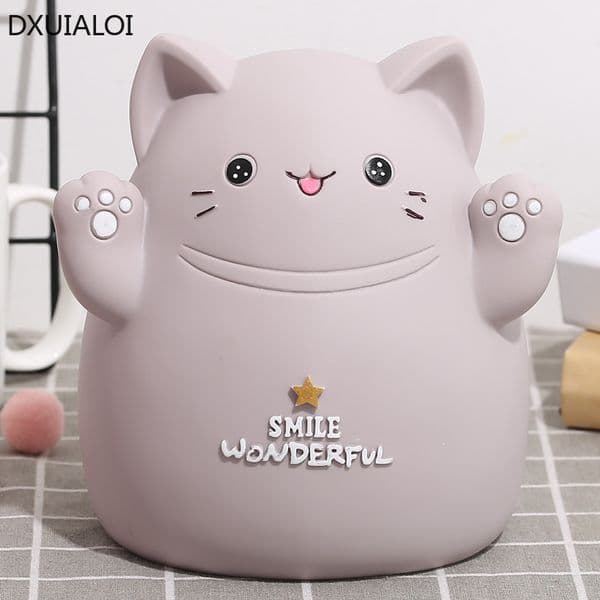 Cartoon cat piggy bank children piggy bank creative cute animal home decoration birthday gift saving box money box DXUIALOI