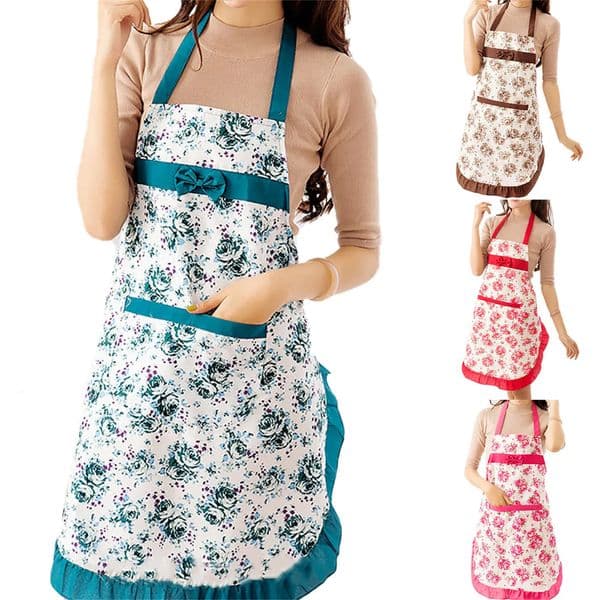 Cotton Canvas Floral For WomenS Kitchen Oilproof Apron With Pockets And Adjustable Waist Belt Waterproof Sleeveless Bib 250708