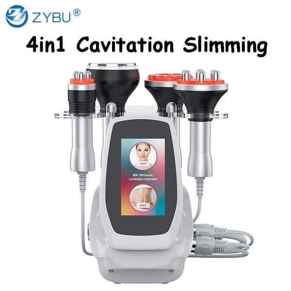 Ultrasonic Skin Care Machine for Face and Body 4-in-1 80K Cavitation RF Slimming & Lifting Tool Skin Tightening Vacuum Massage Radio Frequency Sculpting